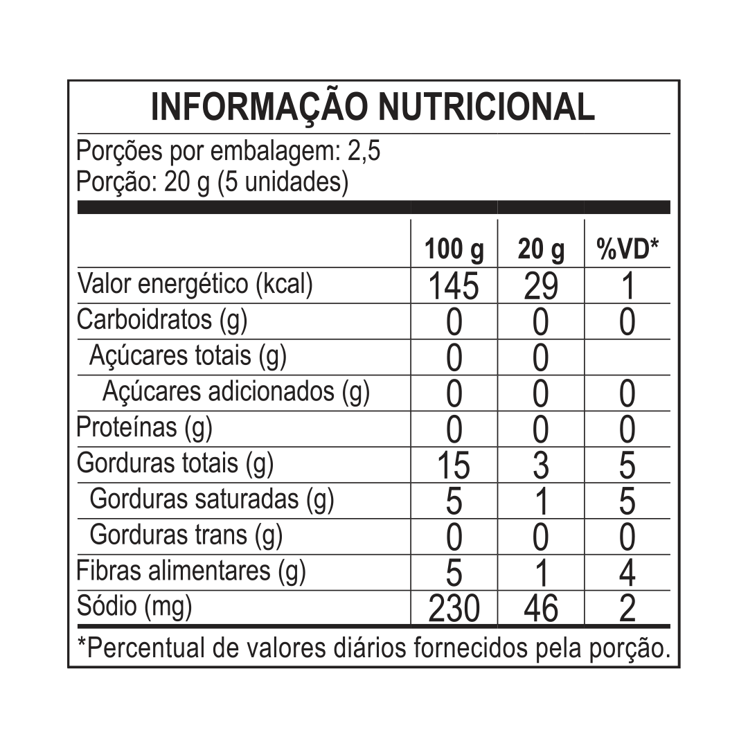 Snack de Azeitona Verde Natural